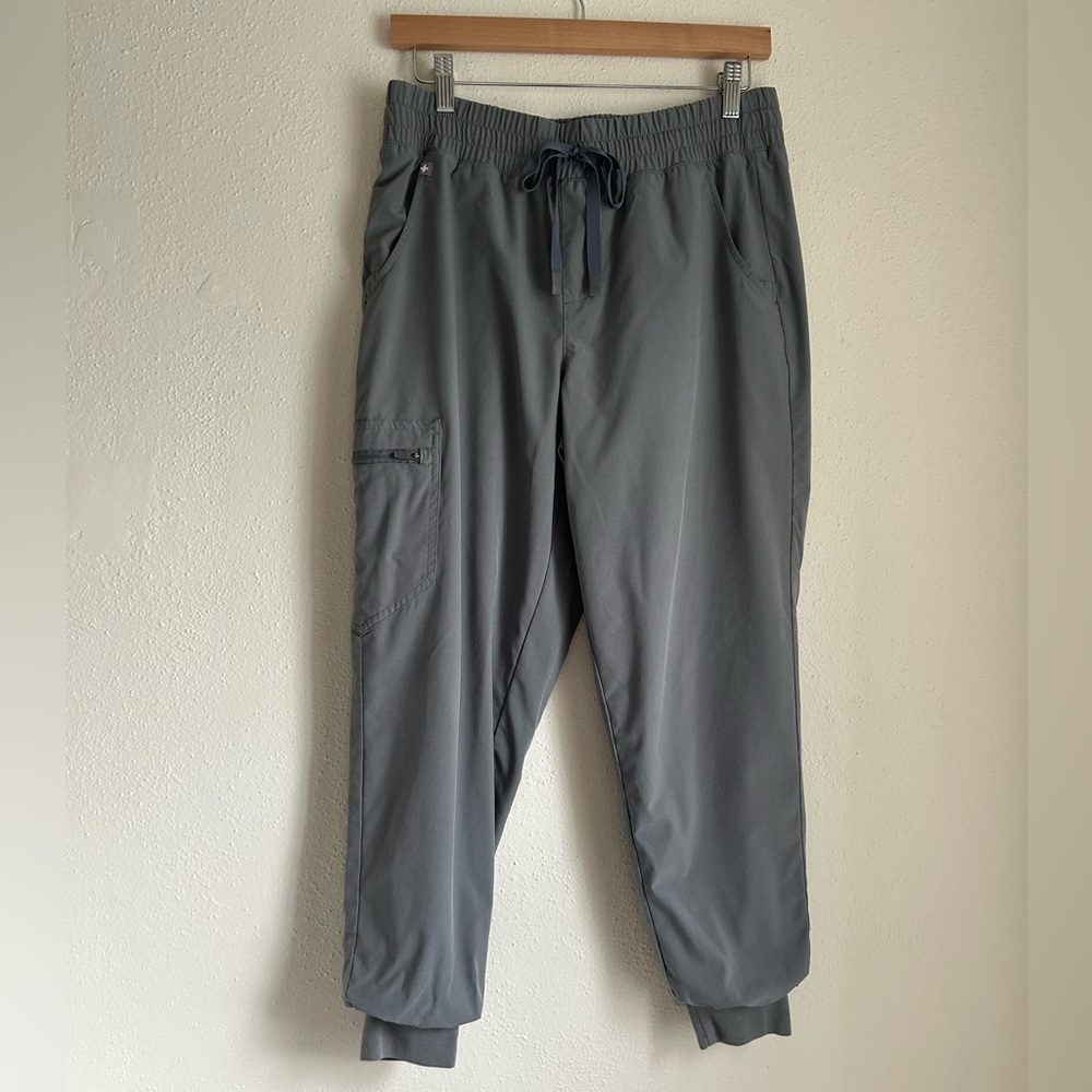 Figs Sage Green Double Mesh Lined Technical Collection Jogger Pants M Petite